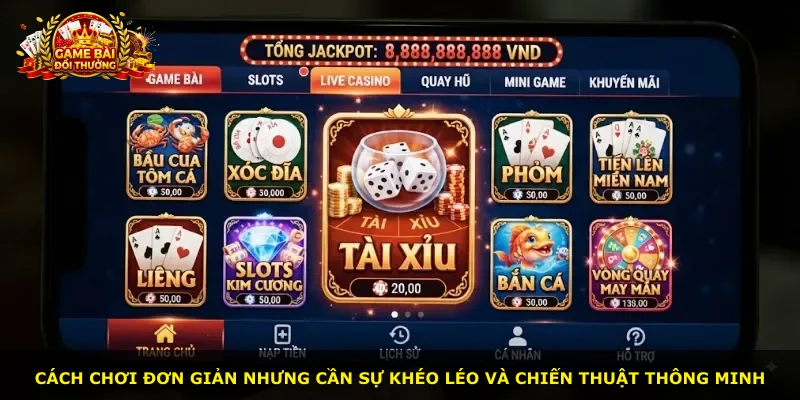 Cách chơi đơn giản nhưng cần sự khéo léo và chiến thuật thông minh
