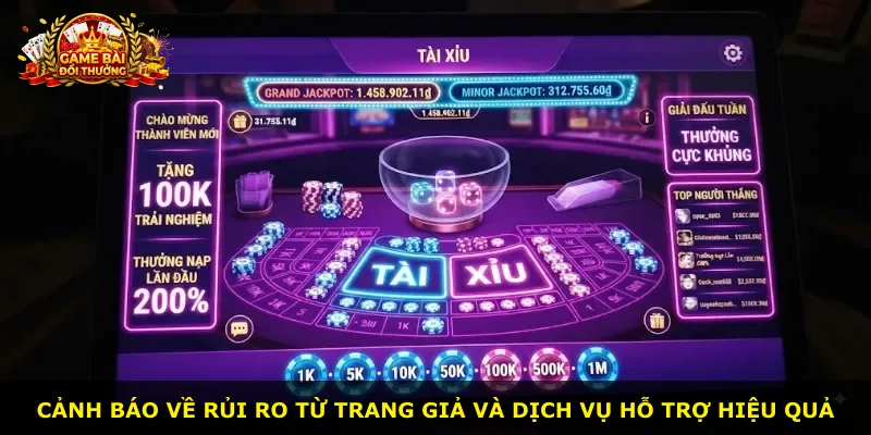 Cảnh báo về rủi ro từ trang giả và dịch vụ hỗ trợ hiệu quả