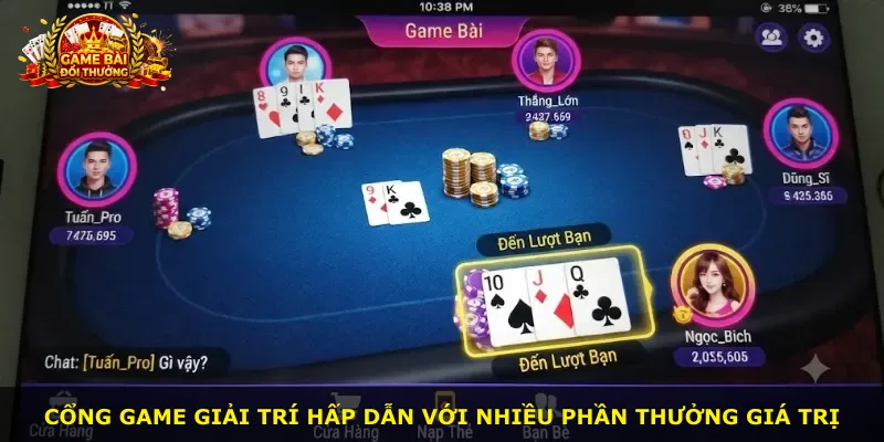 Cổng game giải trí hấp dẫn với nhiều phần thưởng giá trị