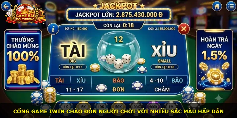 Cổng game Iwin chào đón người chơi với nhiều sắc màu hấp dẫn