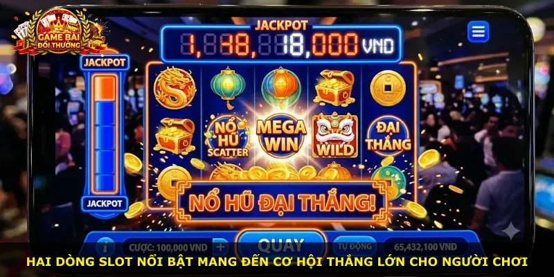 Hai dòng slot nổi bật mang đến cơ hội thắng lớn cho người chơi