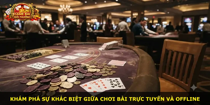 Khám phá sự khác biệt giữa chơi bài trực tuyến và offline