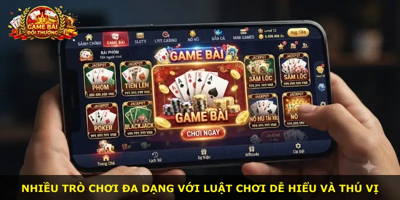 Nhiều trò chơi đa dạng với luật chơi dễ hiểu và thú vị