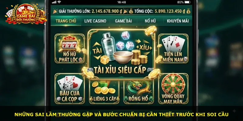 Những sai lầm thường gặp và bước chuẩn bị cần thiết trước khi soi cầu