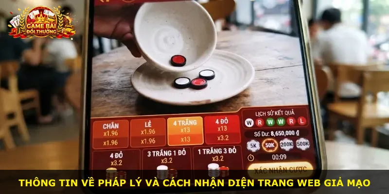 Thông tin về pháp lý và cách nhận diện trang web giả mạo