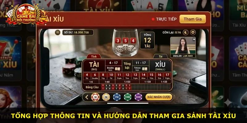 Tổng hợp thông tin và hướng dẫn tham gia sảnh tài xỉu